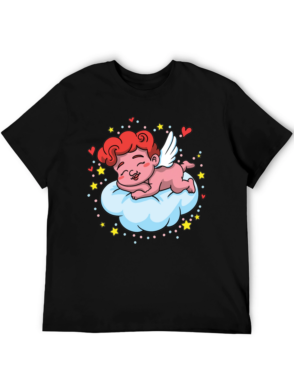 Cute Cupid on Cloud T-Shirt - Valentines Day