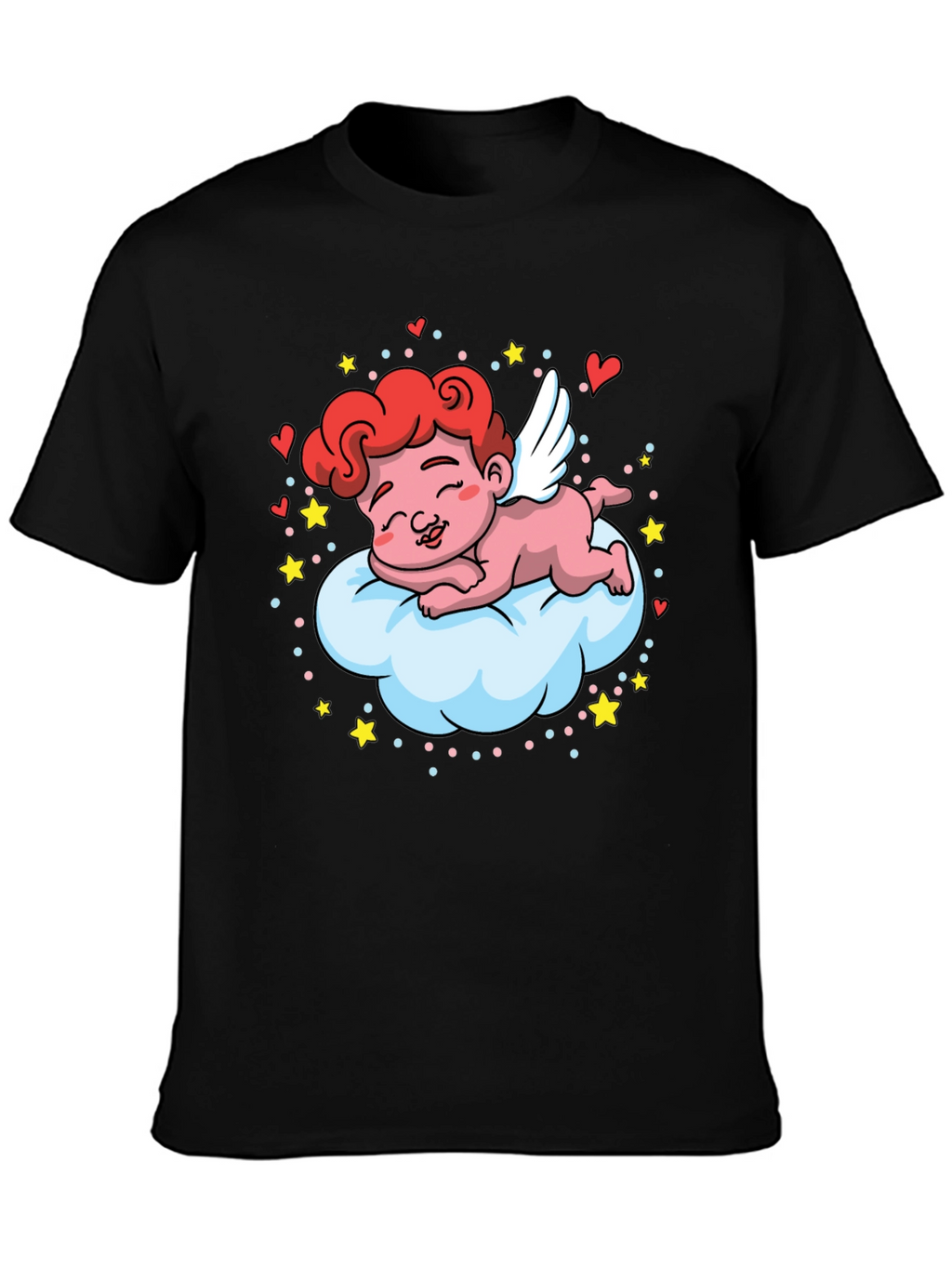 Cute Cupid on Cloud T-Shirt - Valentines Day