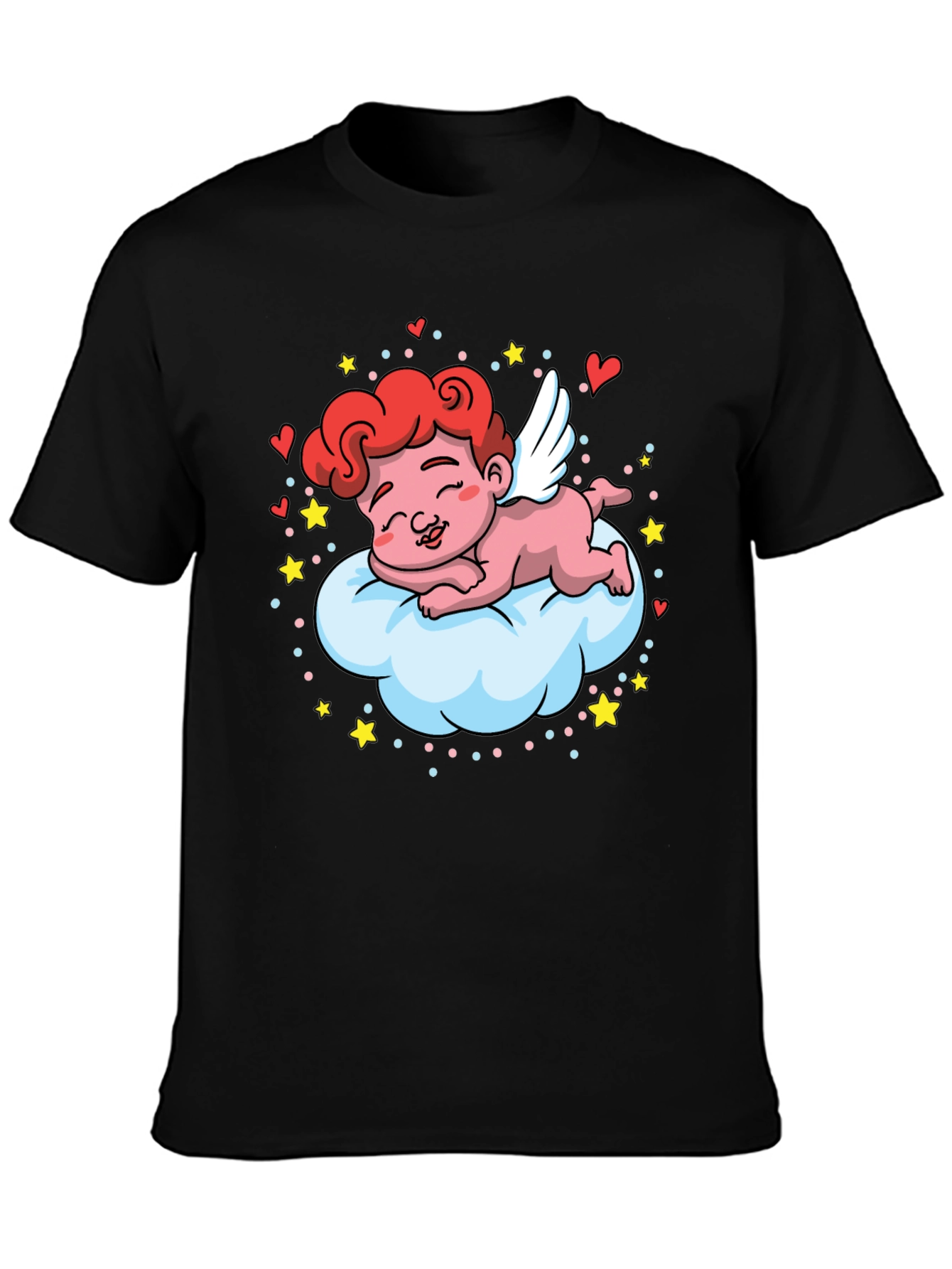 Cute Cupid on Cloud T-Shirt - Valentines Day