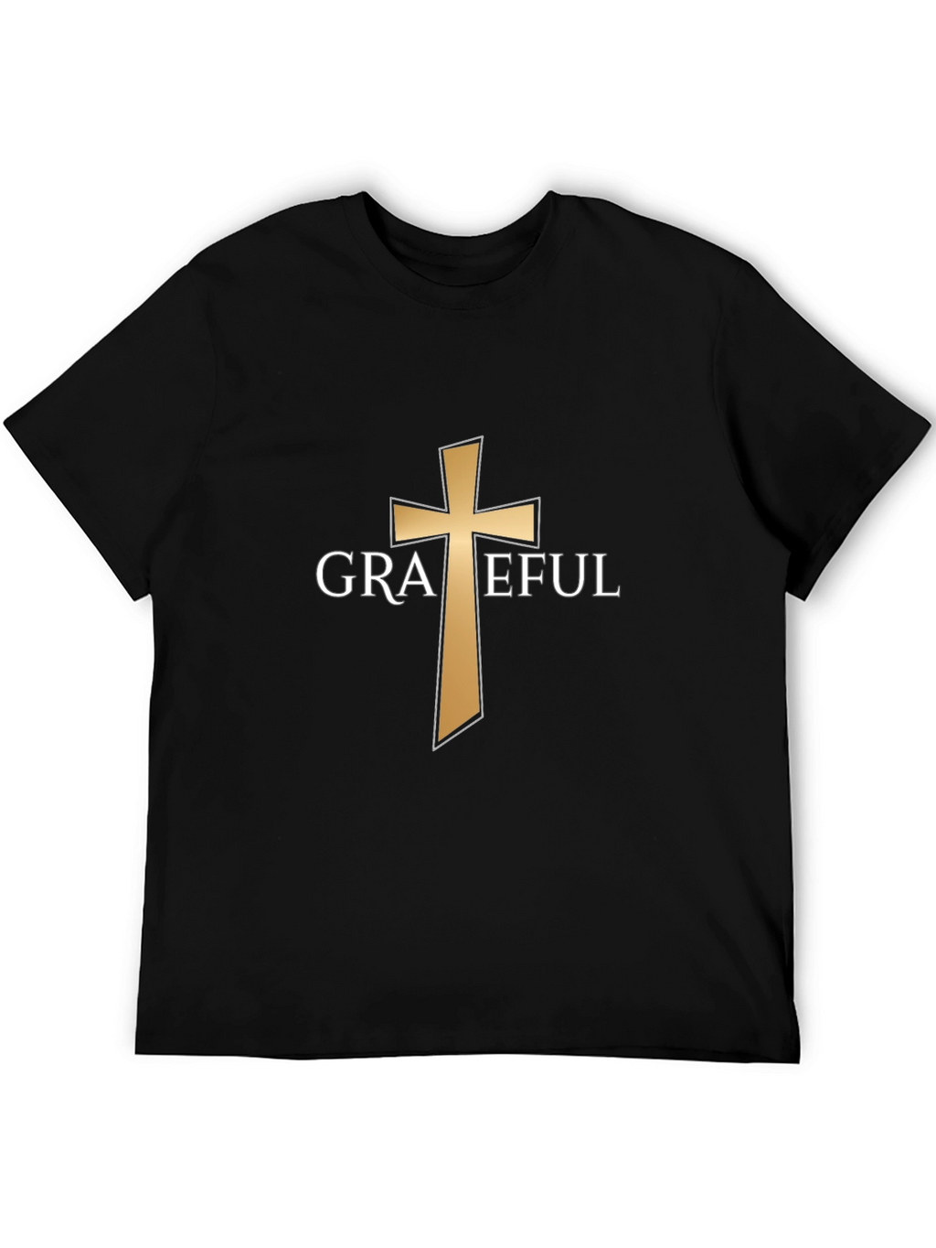Grateful Cross Graphic T-Shirt - Black
