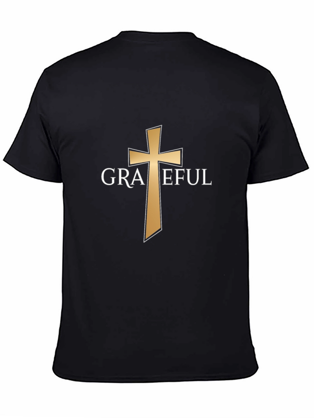 Grateful Cross Graphic T-Shirt - Black