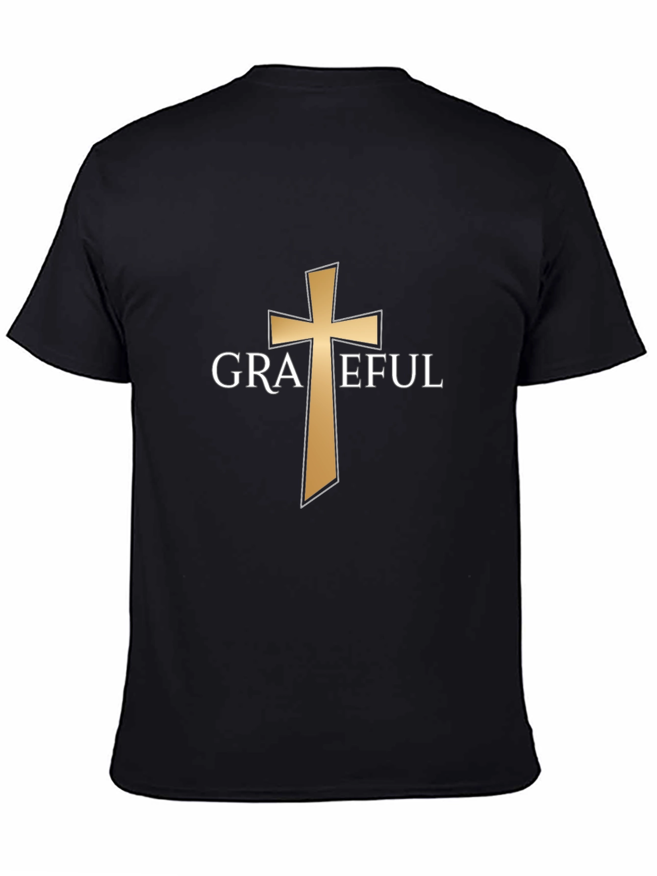 Grateful Cross Graphic T-Shirt - Black