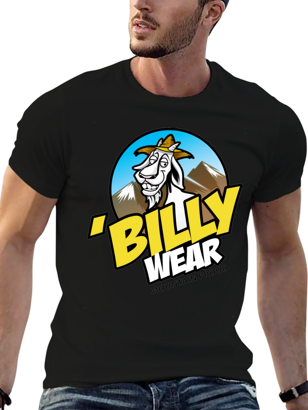 Billy Wear Mountain Proud Black T-Shirt
