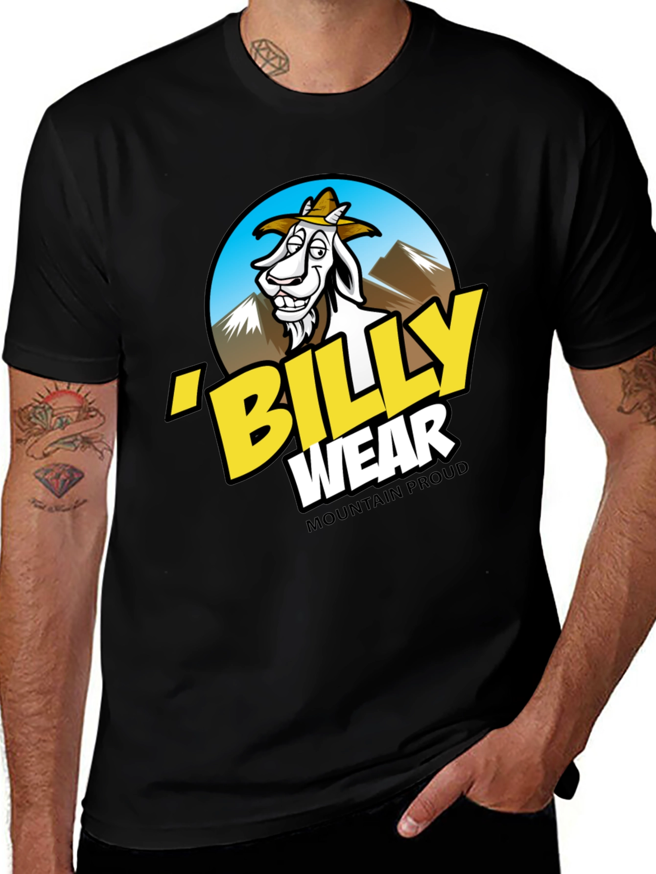 Billy Wear Mountain Proud Black T-Shirt