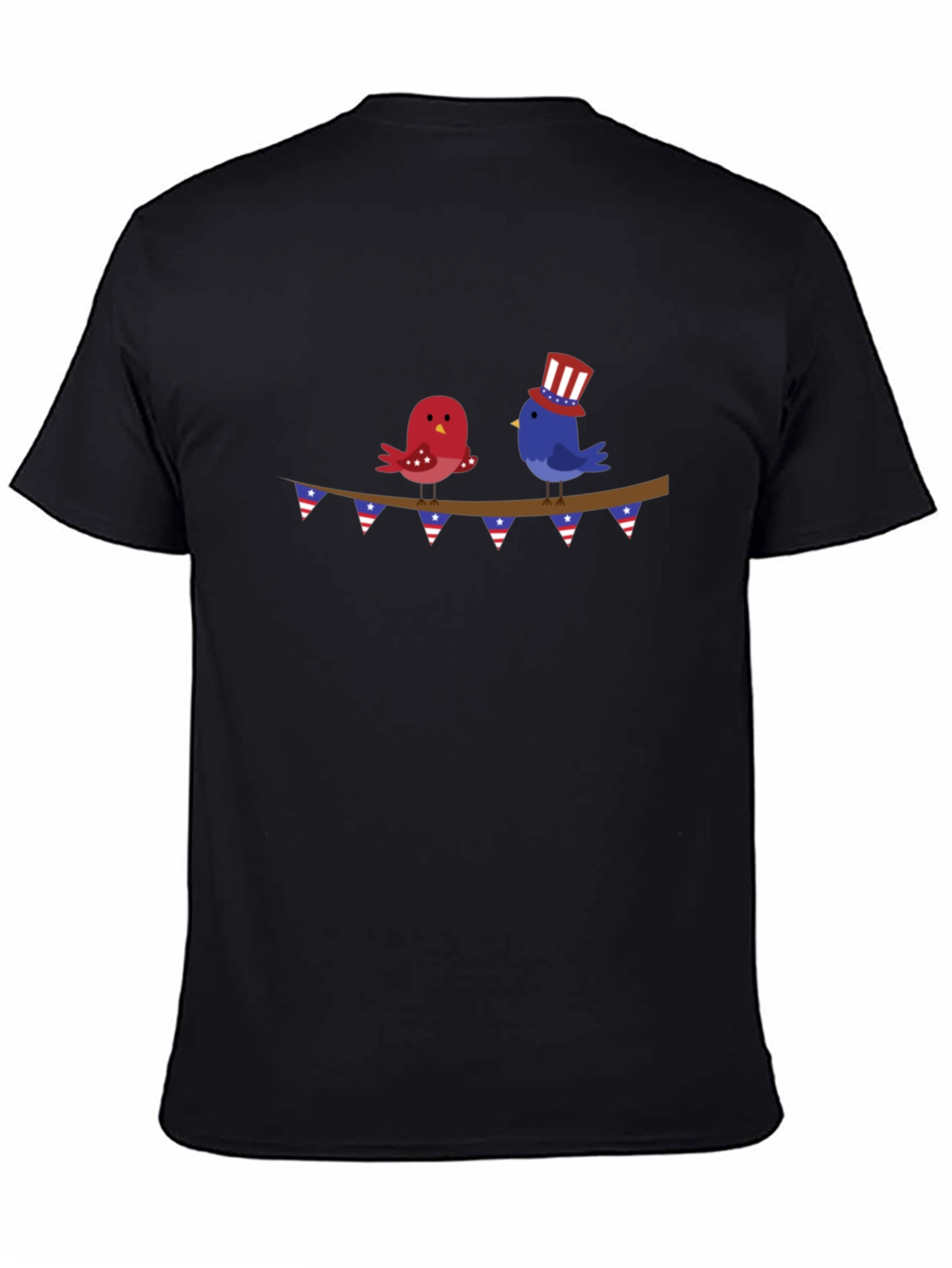 Patriotic Birds on a Wire Graphic Tee