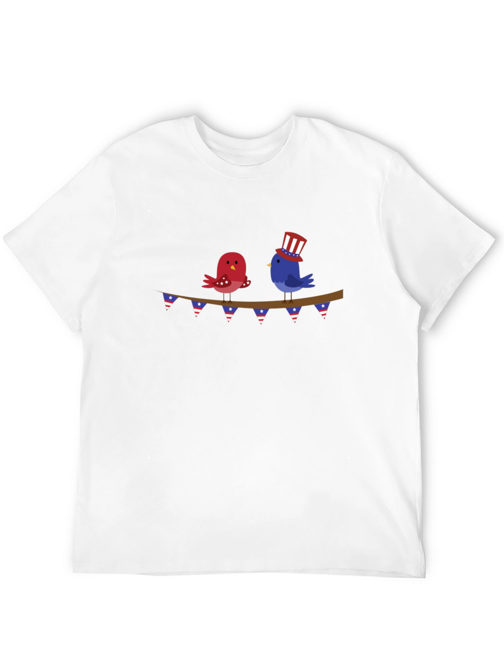 Patriotic Birds on a Wire Graphic Tee