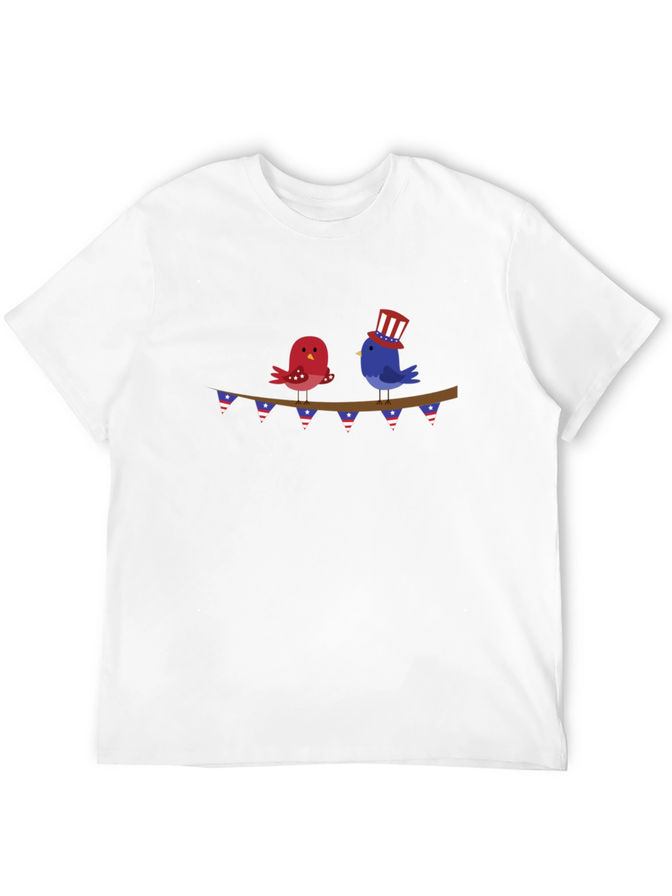 Patriotic Birds on a Wire Graphic Tee