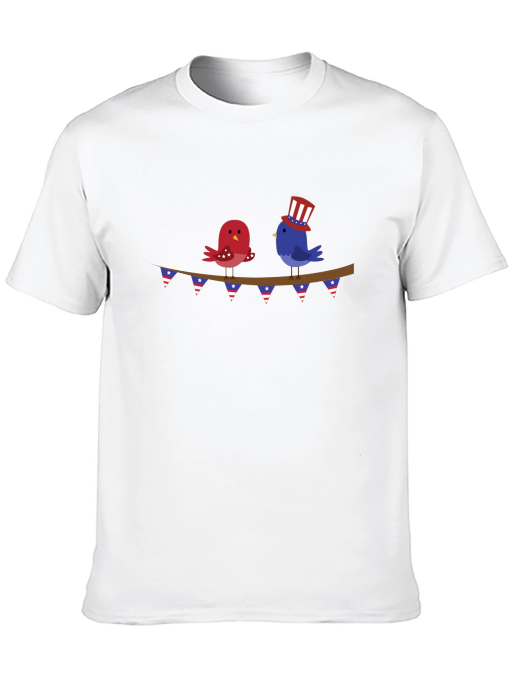 Patriotic Birds on a Wire Graphic Tee