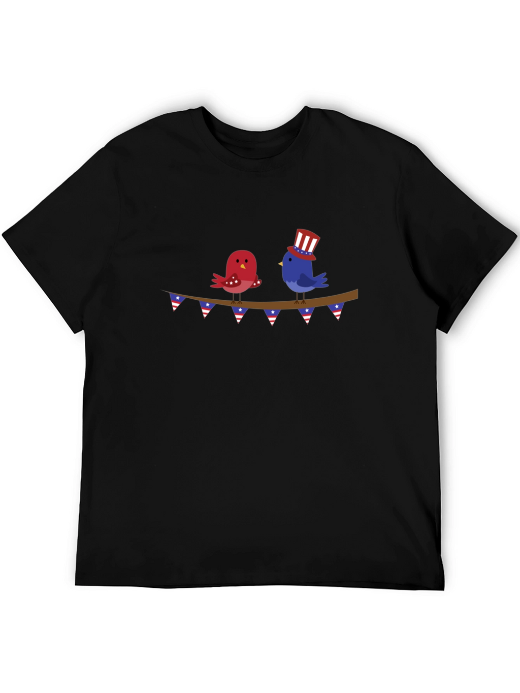 Patriotic Birds on a Wire Graphic Tee