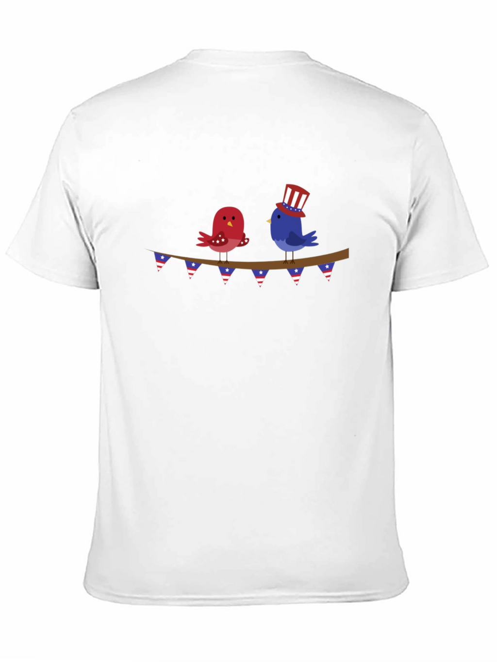 Patriotic Birds on a Wire Graphic Tee
