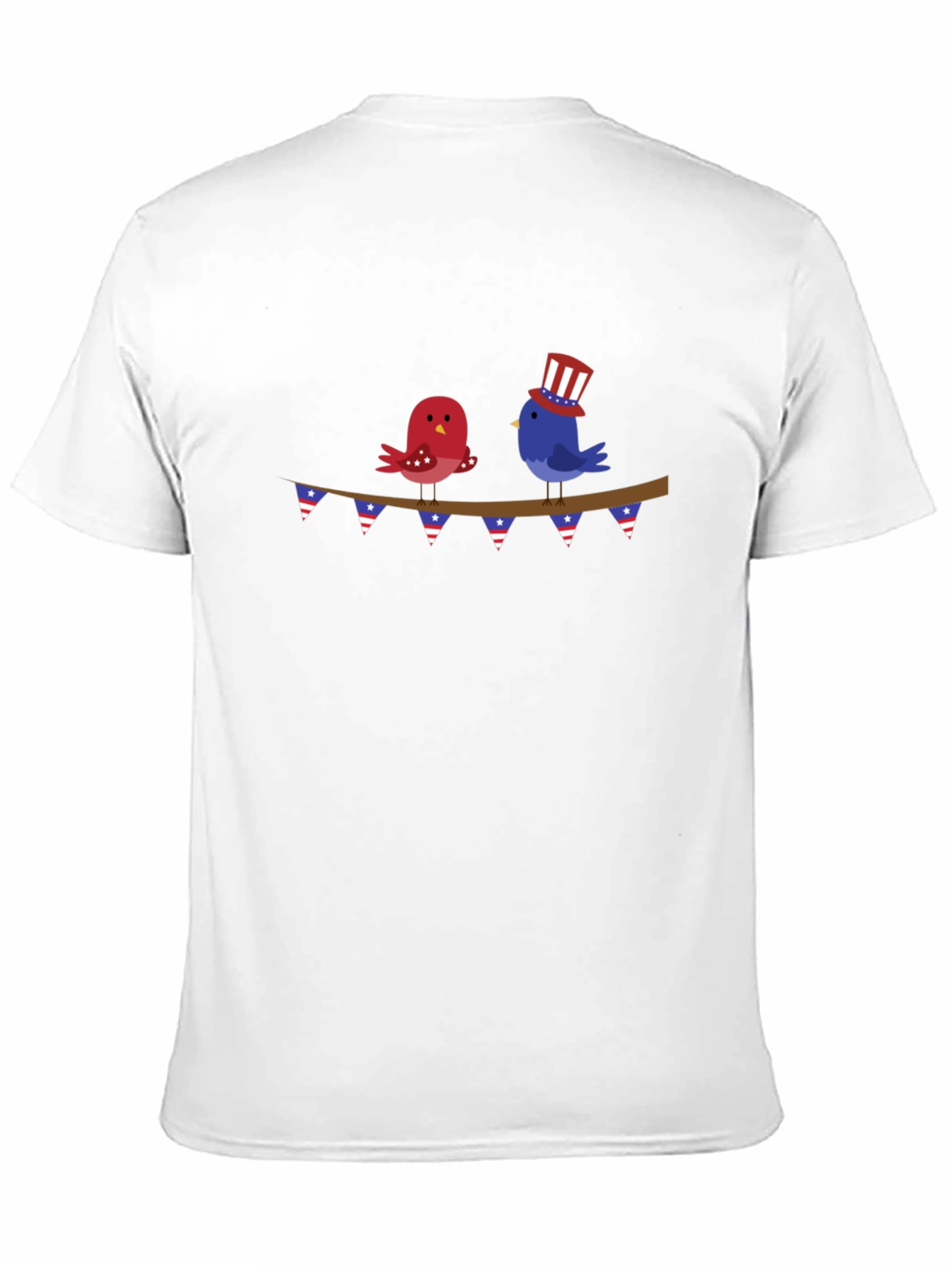 Patriotic Birds on a Wire Graphic Tee