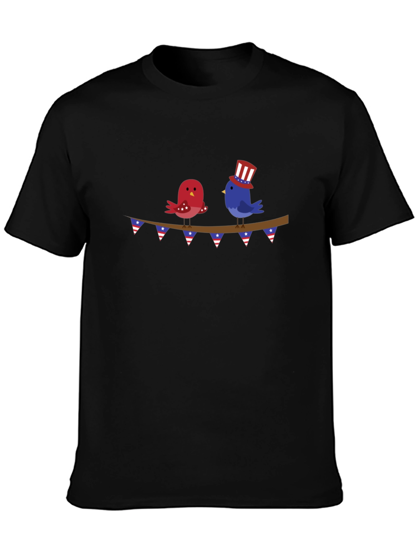 Patriotic Birds on a Wire Graphic Tee