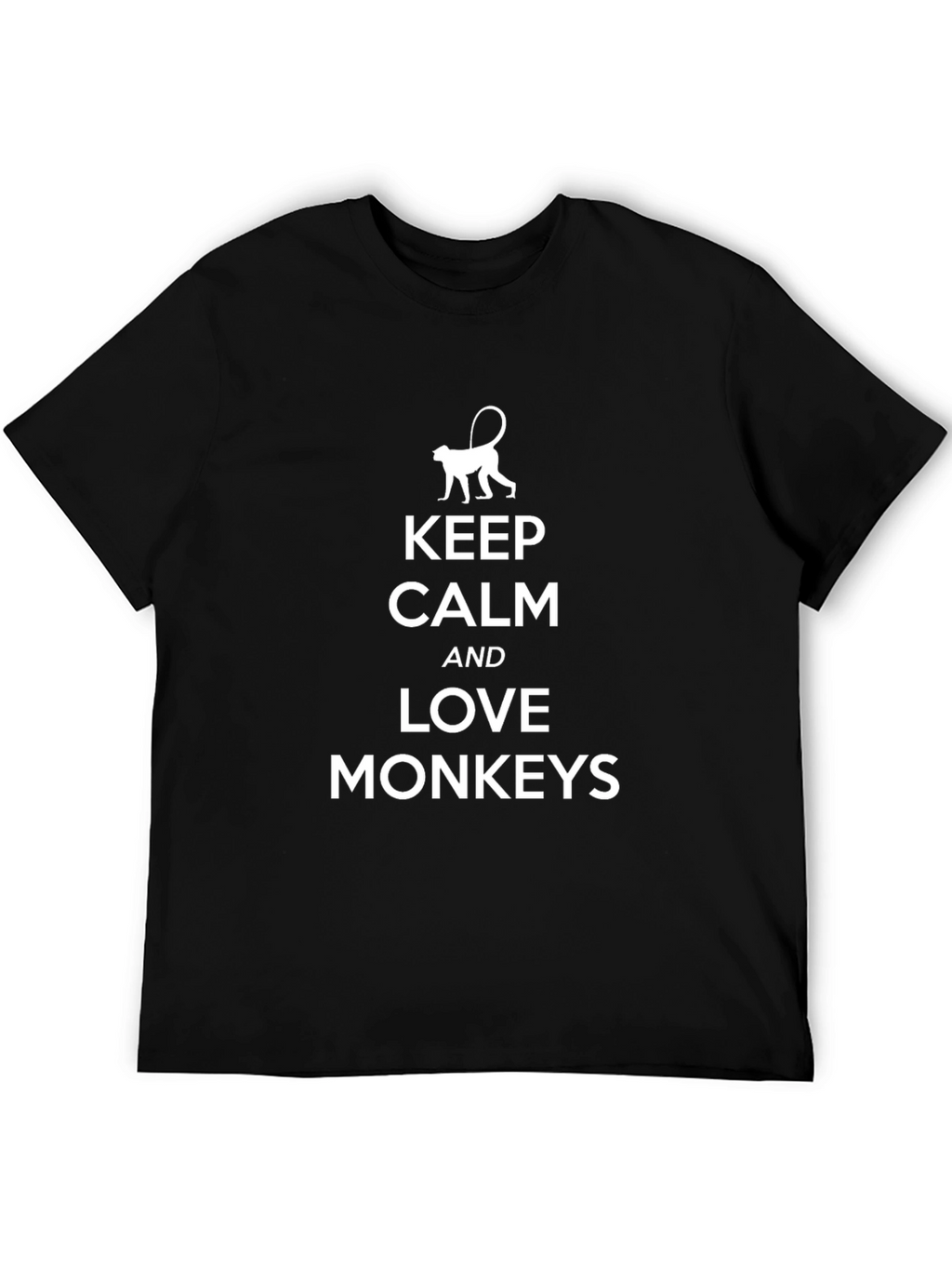 Keep Calm and Love Monkeys T-Shirt - Black