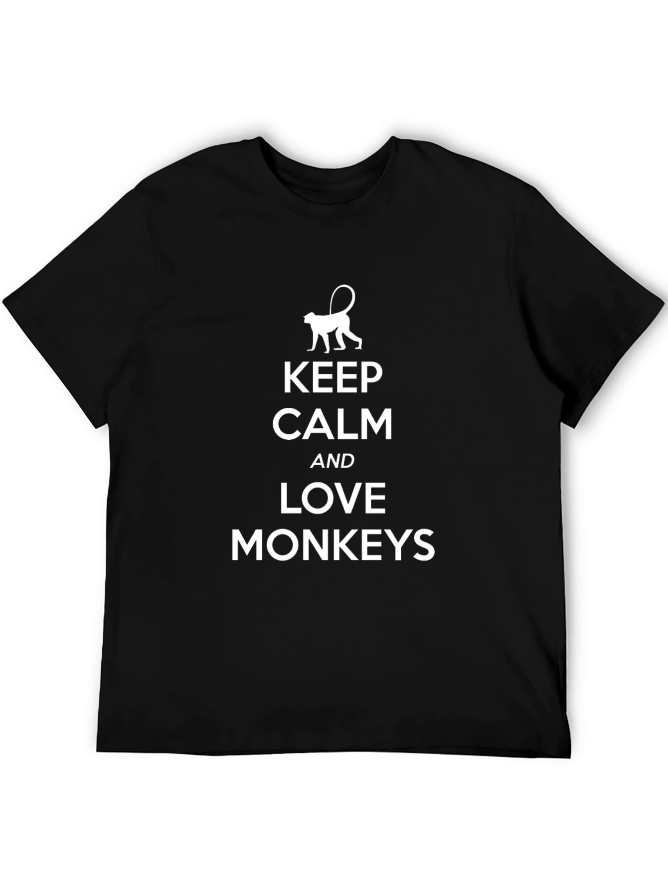 Keep Calm and Love Monkeys T-Shirt - Black