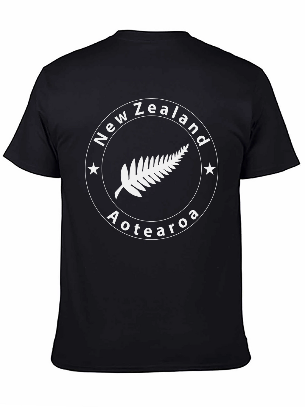 New Zealand Aotearoa Fern Black T-Shirt