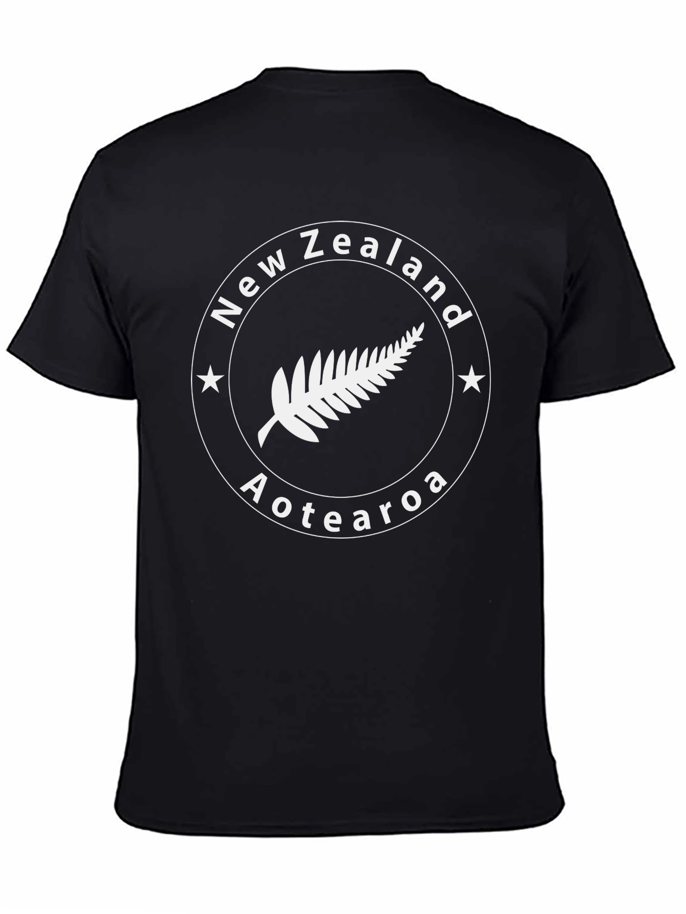New Zealand Aotearoa Fern Black T-Shirt