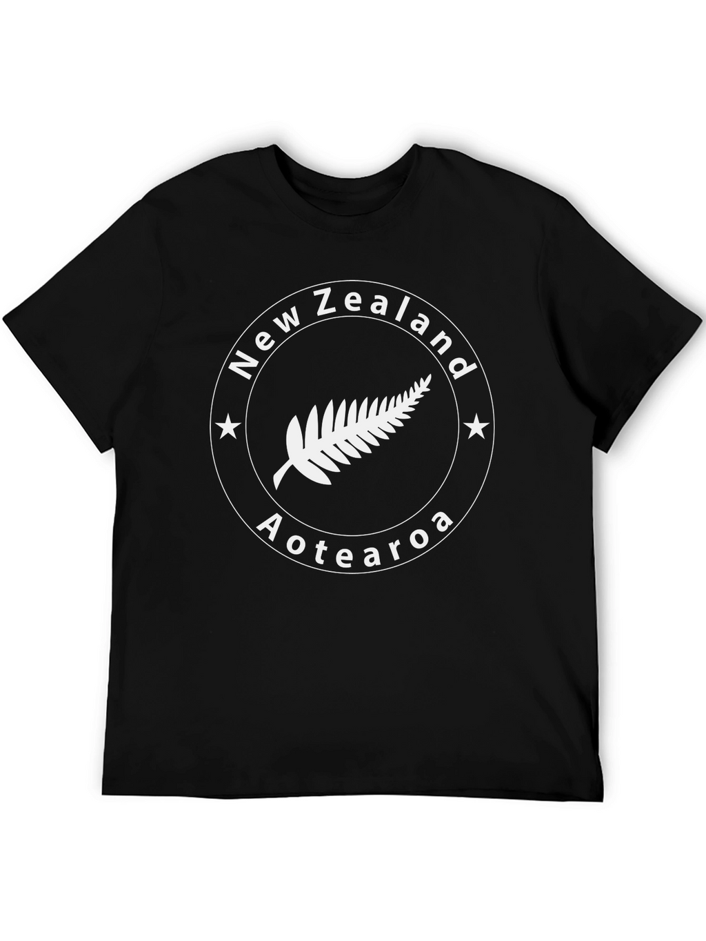 New Zealand Aotearoa Fern Black T-Shirt