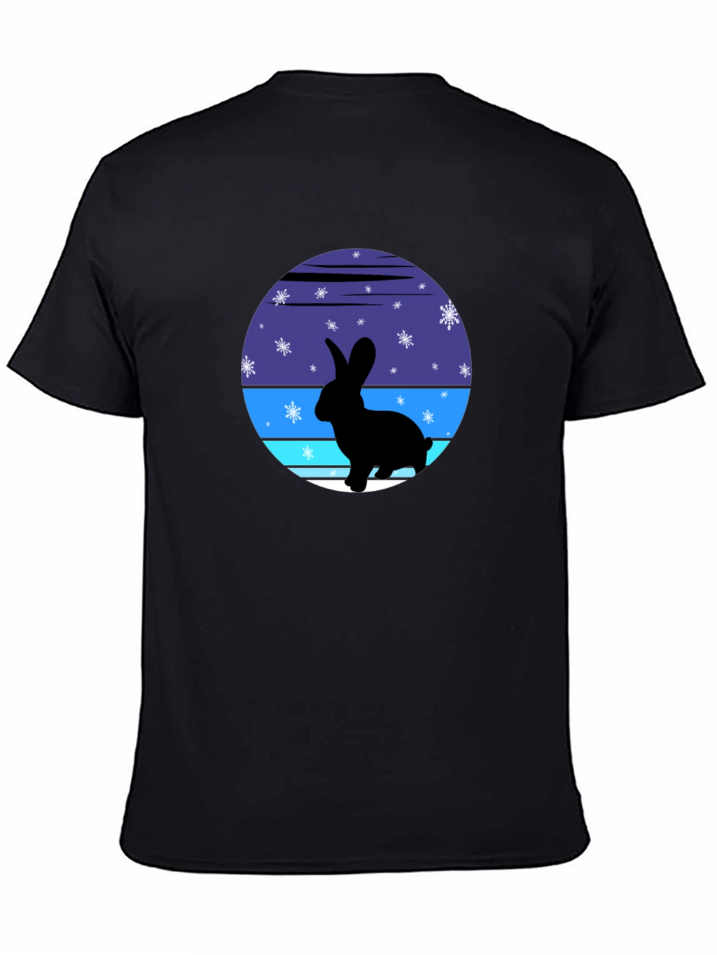 Winter Rabbit Graphic Tee - Soft Cotton Blend