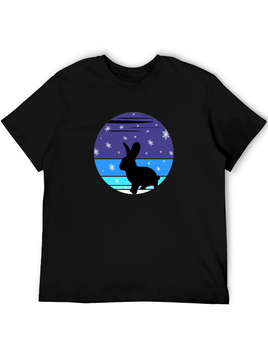 Winter Rabbit Graphic Tee - Soft Cotton Blend