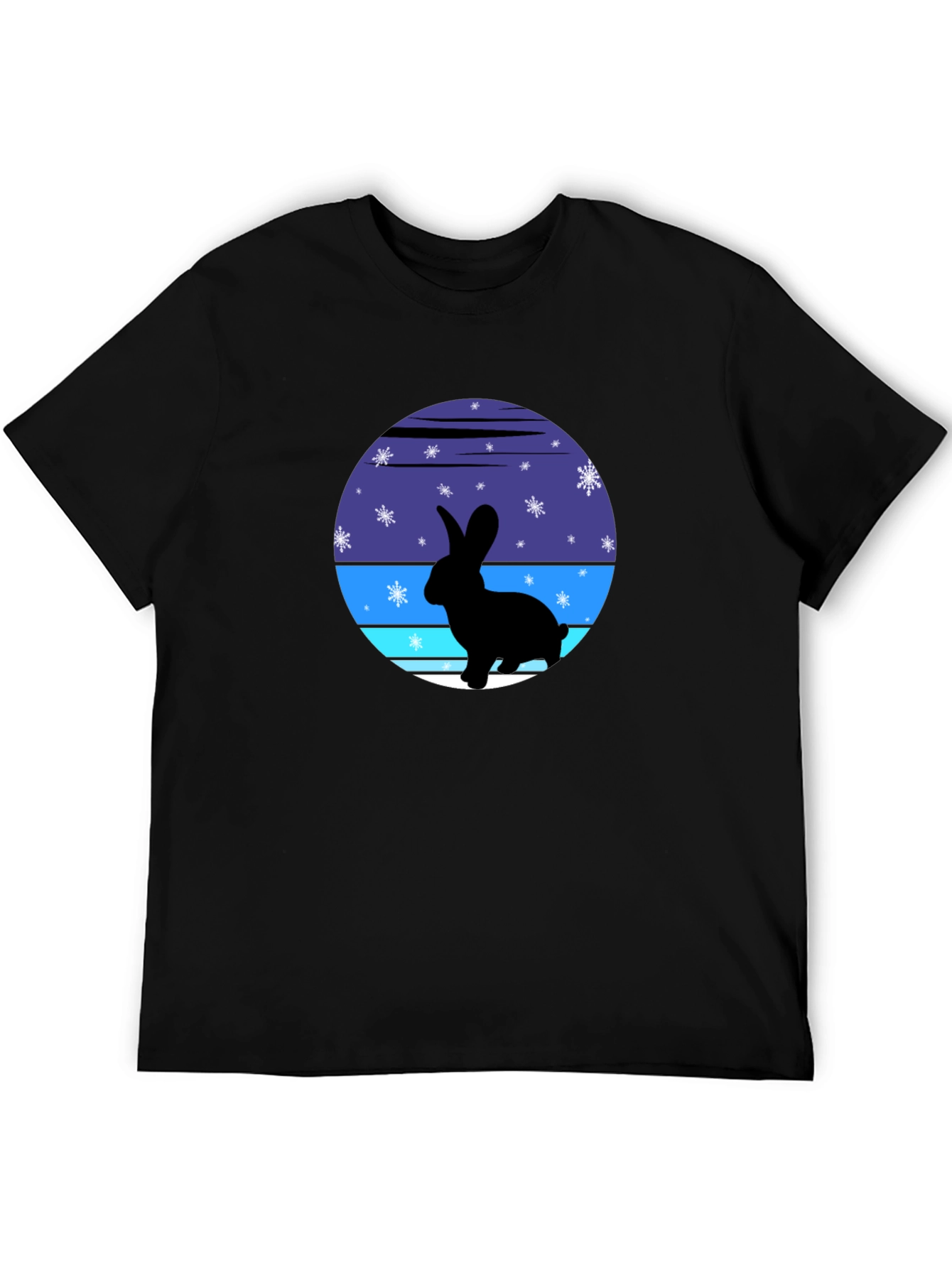 Winter Rabbit Graphic Tee - Soft Cotton Blend