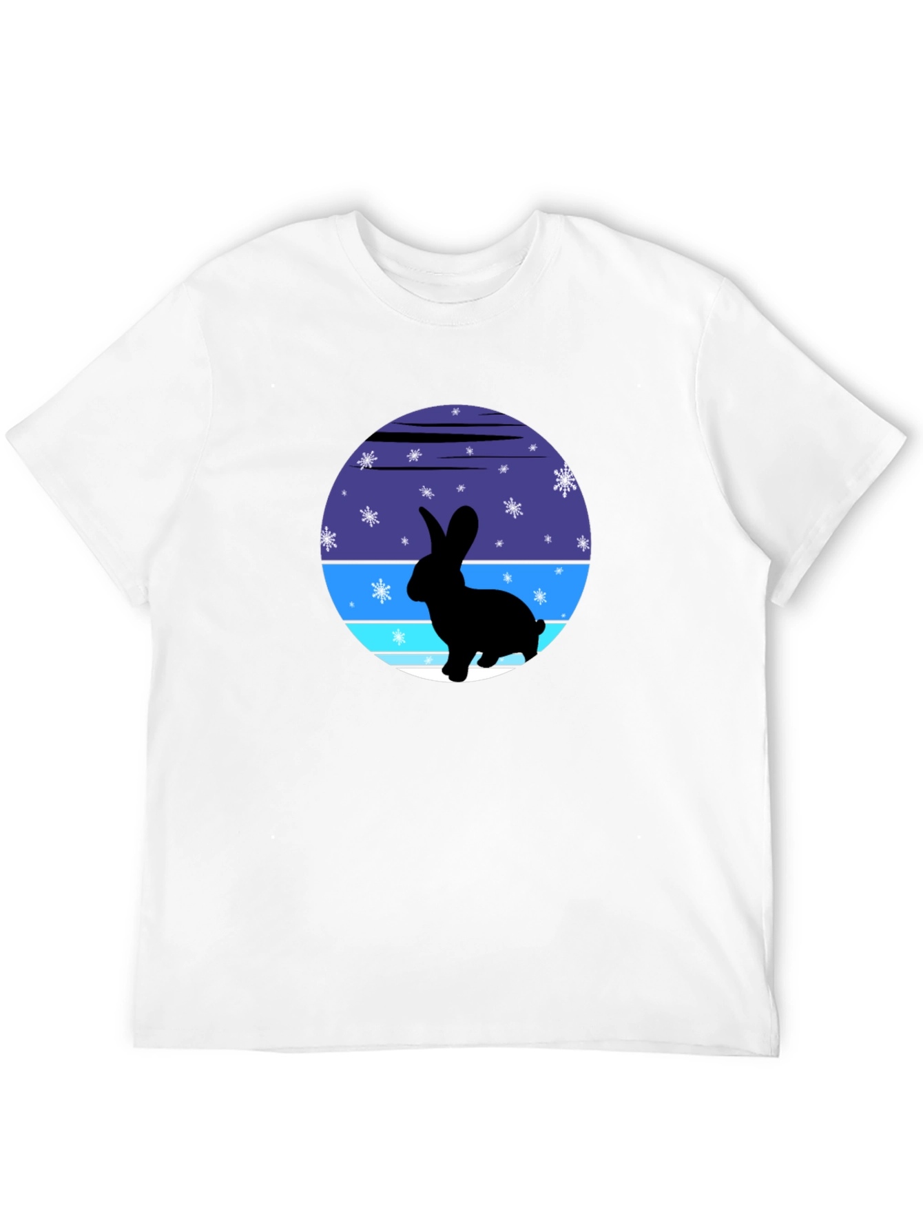 Winter Rabbit Graphic Tee - Soft Cotton Blend