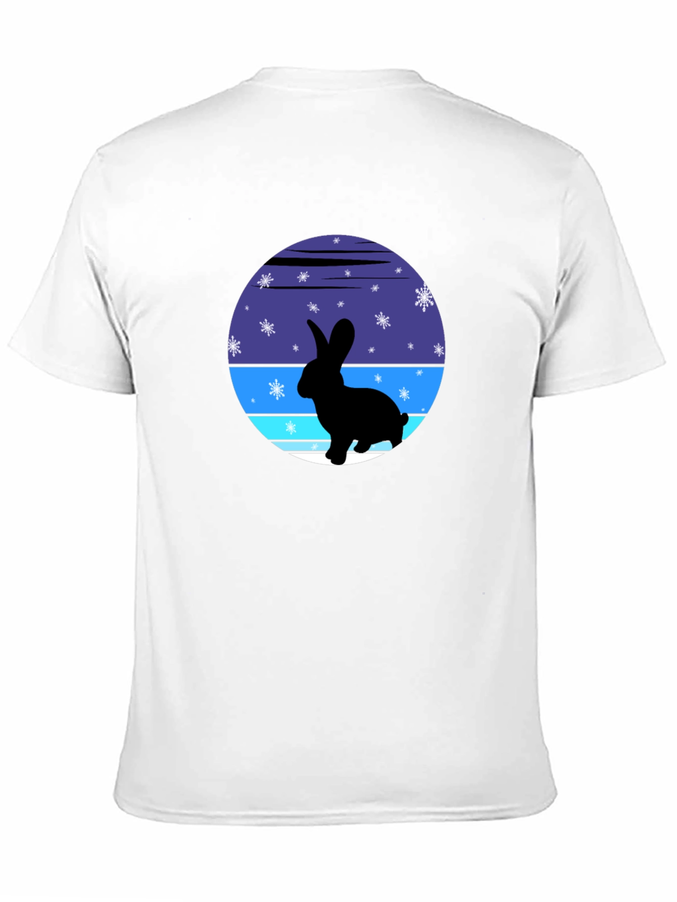 Winter Rabbit Graphic Tee - Soft Cotton Blend