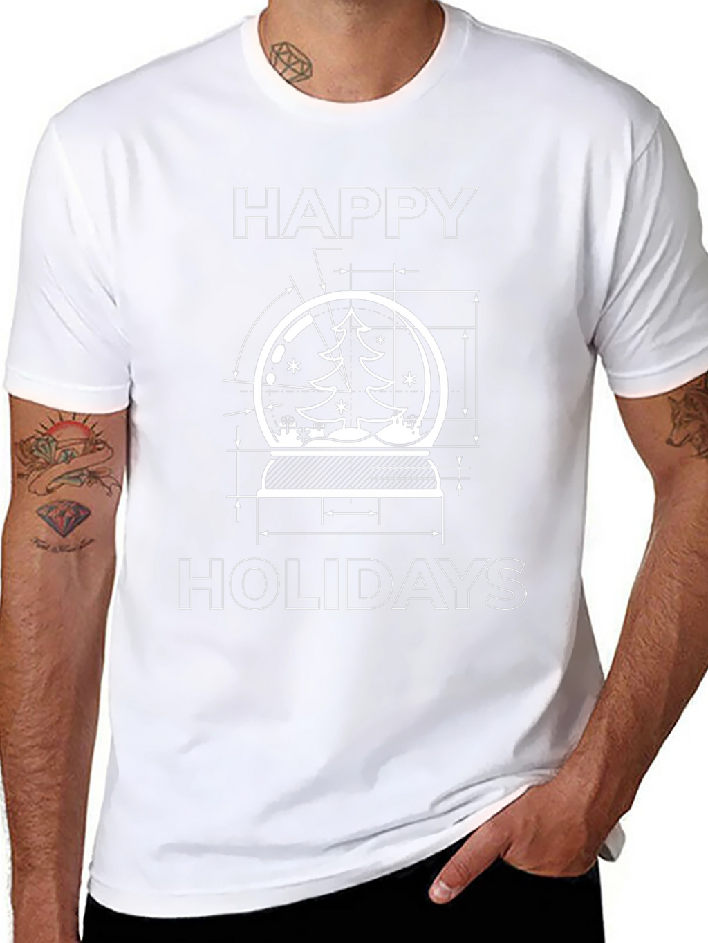 Happy Holidays Blueprint T-Shirt