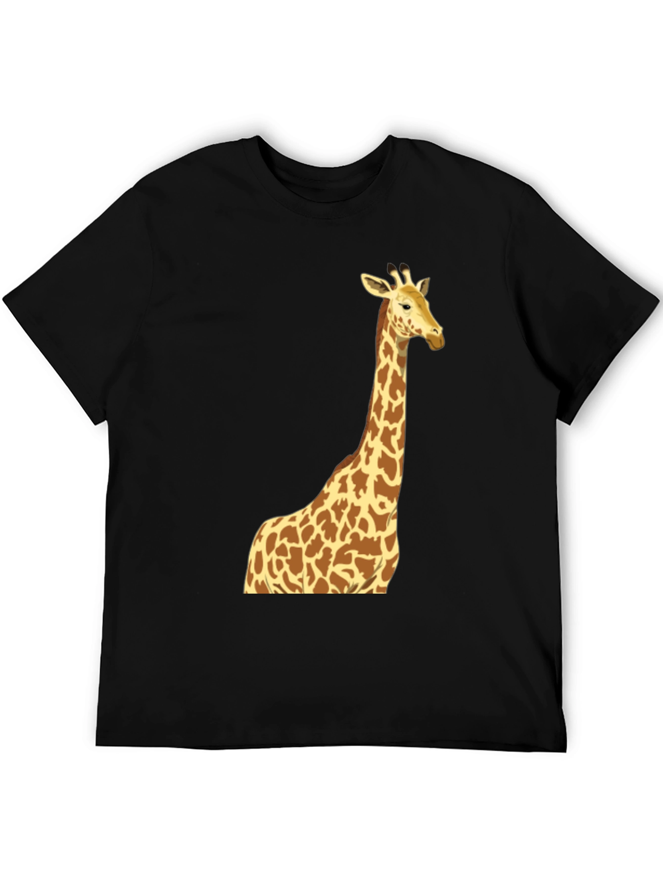 Giraffe Graphic Tee - Mens Black T-Shirt