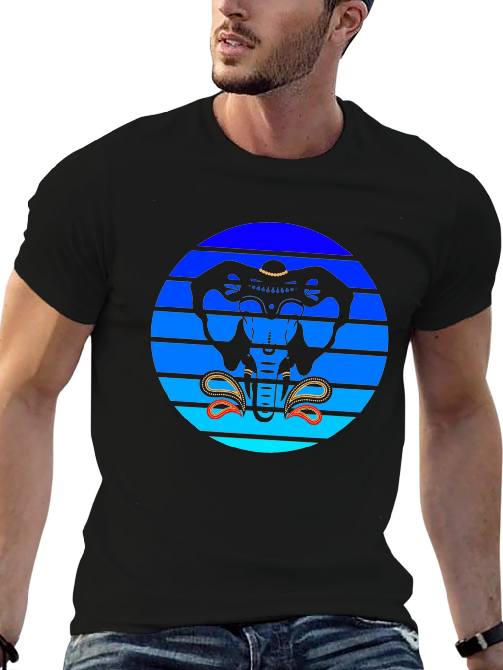 Elephant Graphic Tee - Retro Style