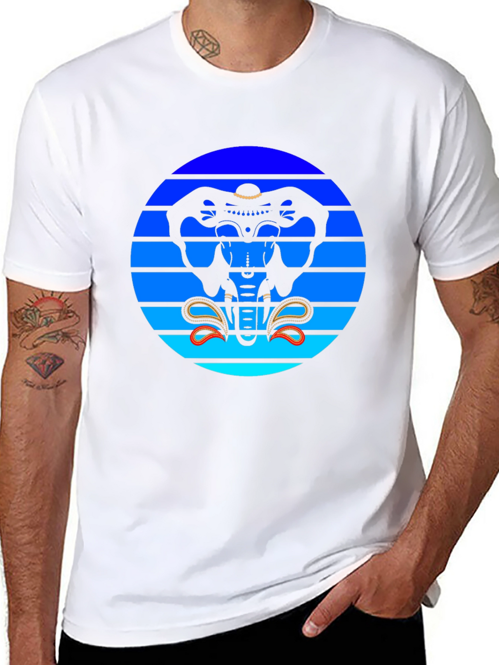 Elephant Graphic Tee - Retro Style