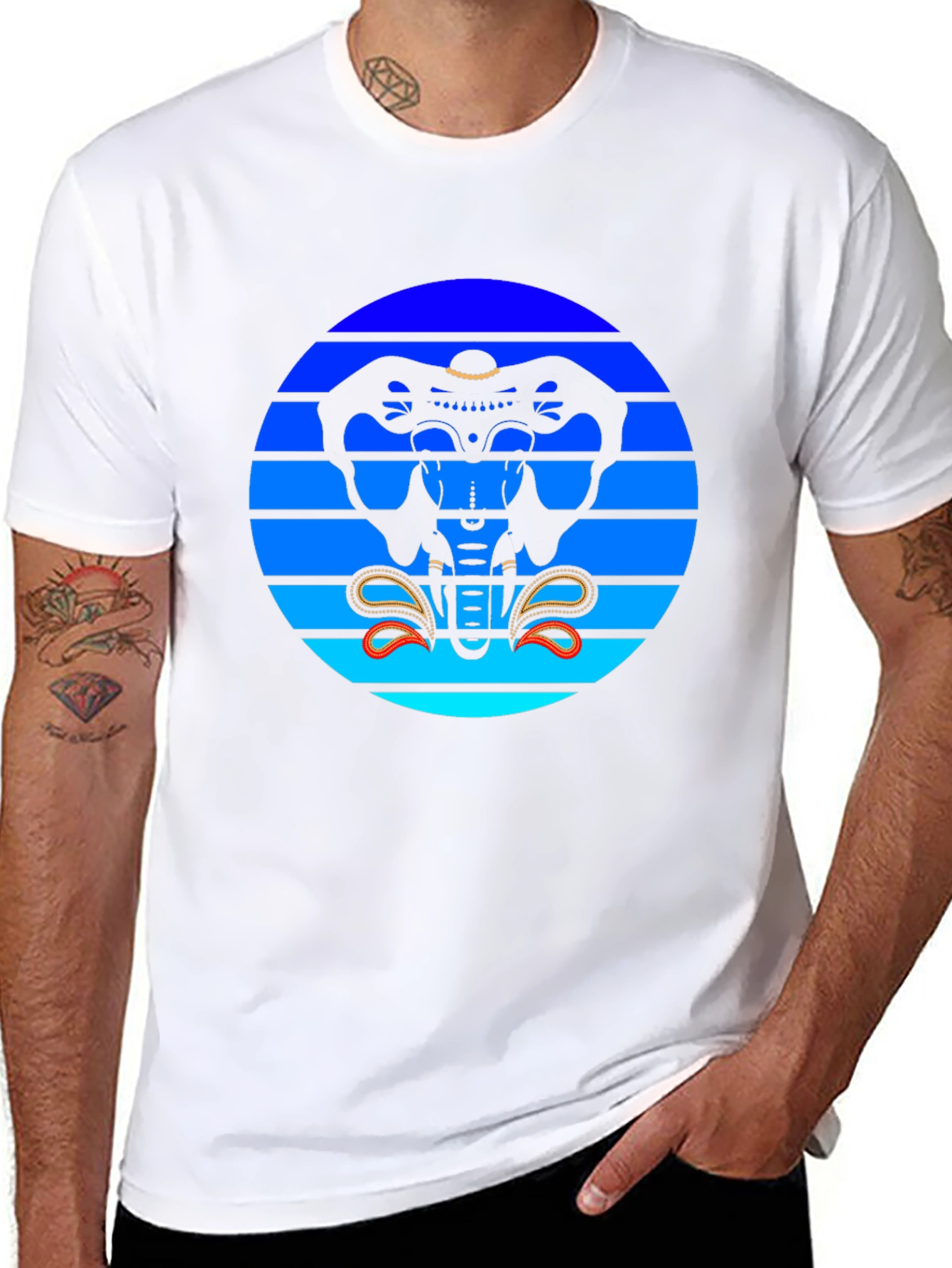 Elephant Graphic Tee - Retro Style
