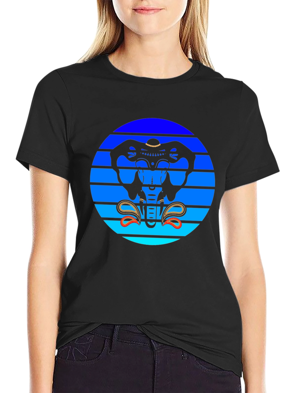 Elephant Graphic Tee - Retro Style