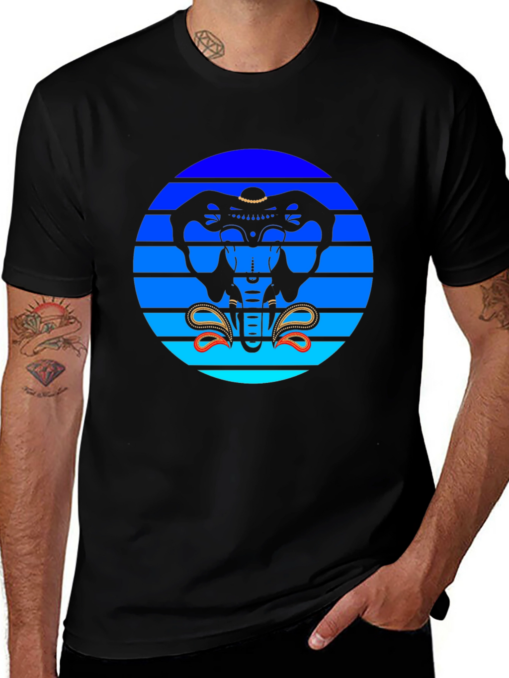 Elephant Graphic Tee - Retro Style