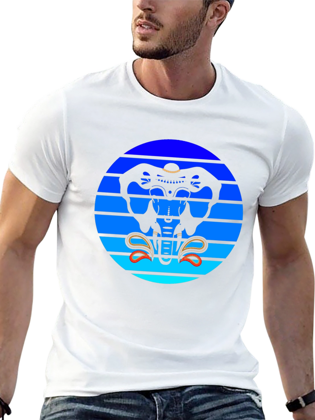 Elephant Graphic Tee - Retro Style