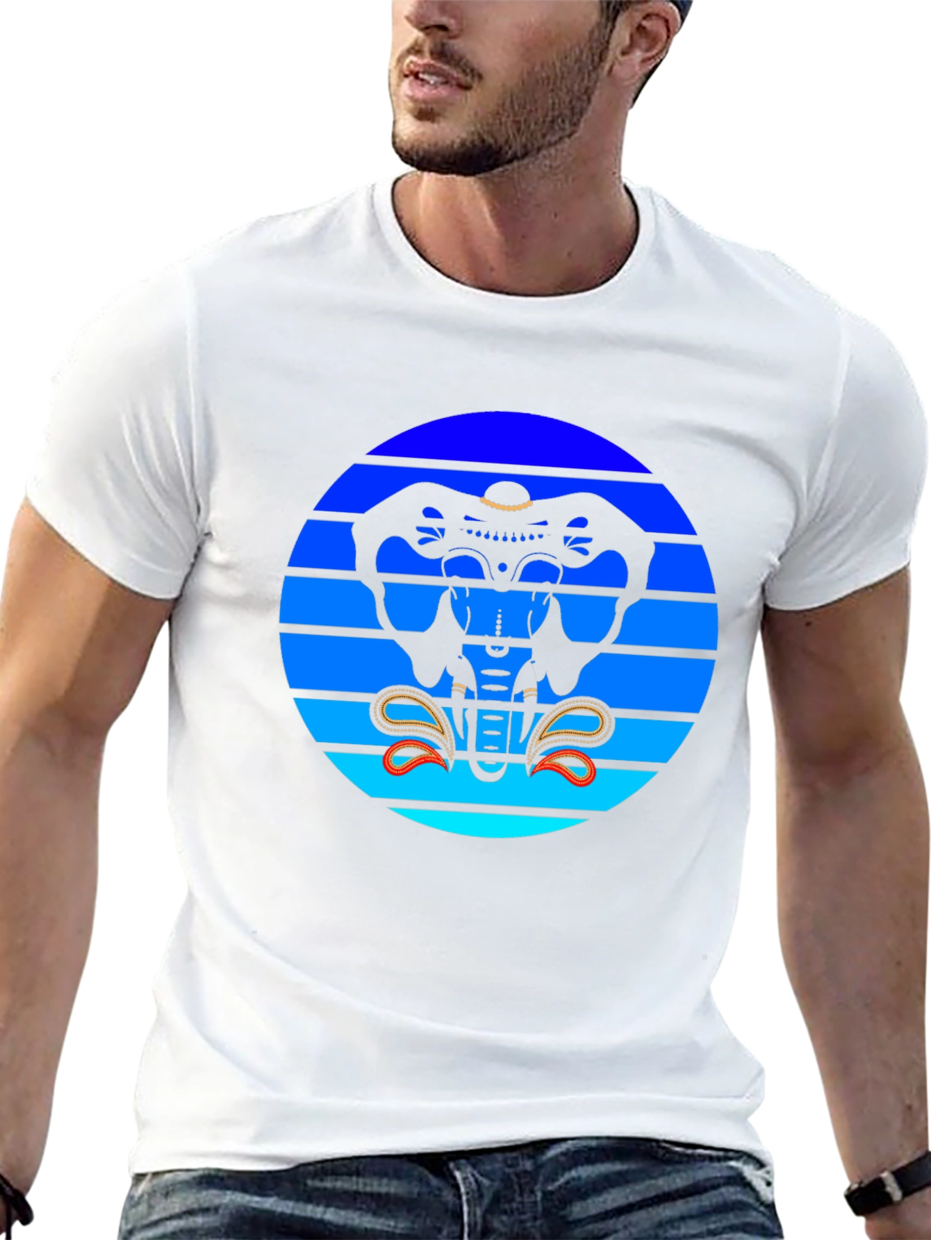 Elephant Graphic Tee - Retro Style