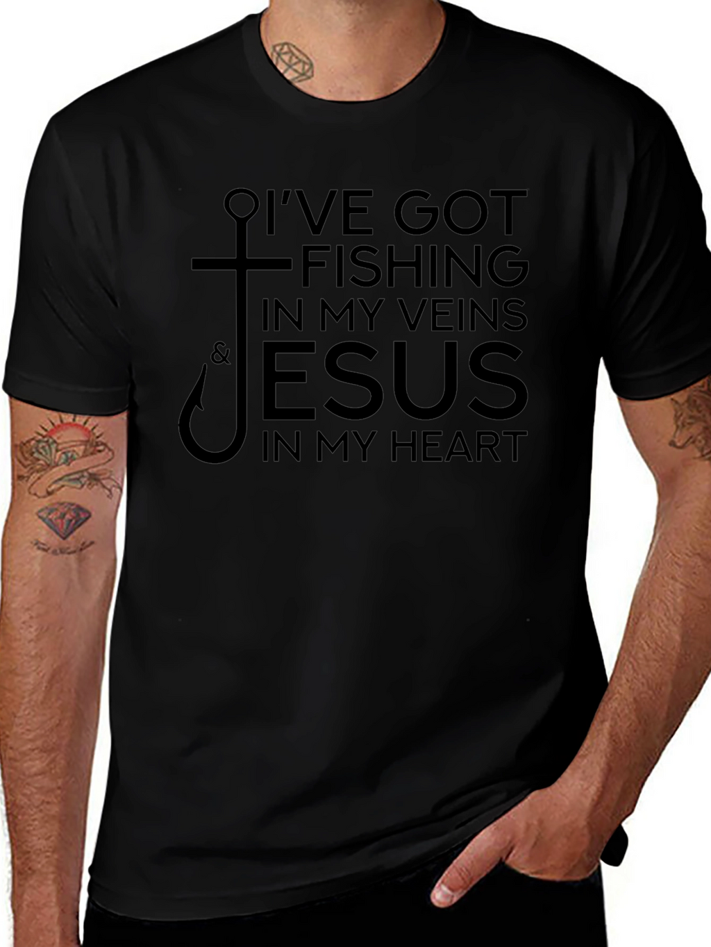 Fishing & Jesus T-Shirt - Faith Based Apparel