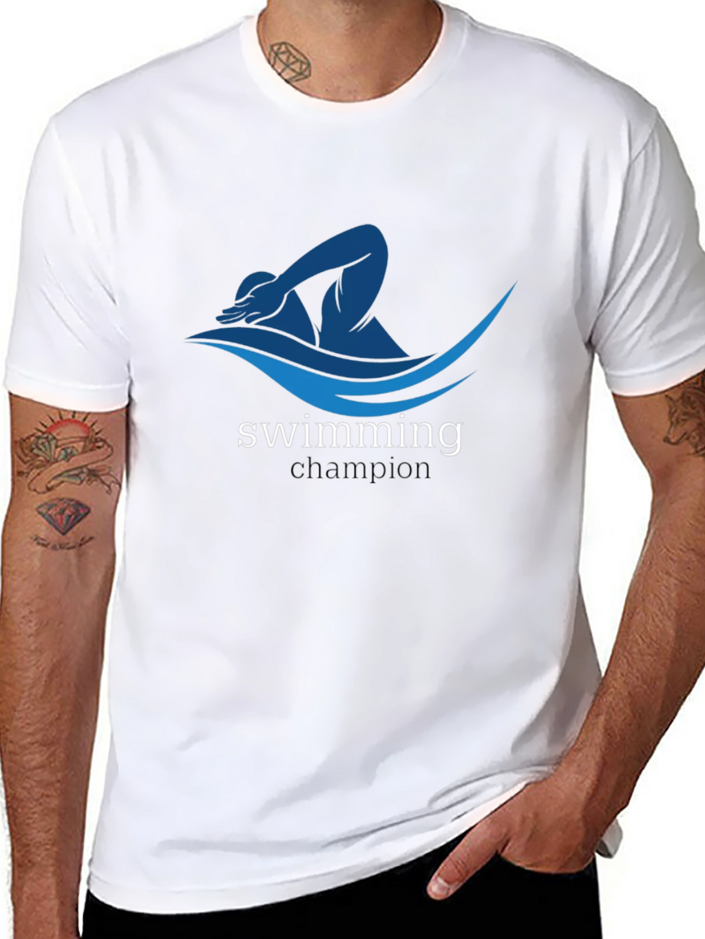 Swimming Champion Graphic T-Shirt