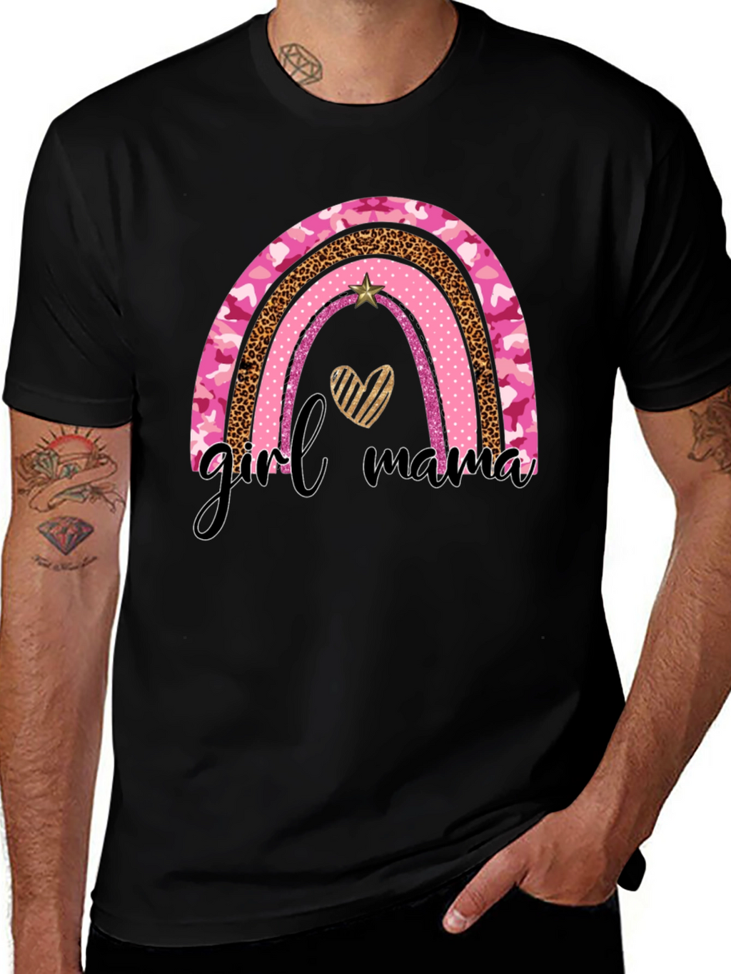 Girl Mama Rainbow Graphic Tee