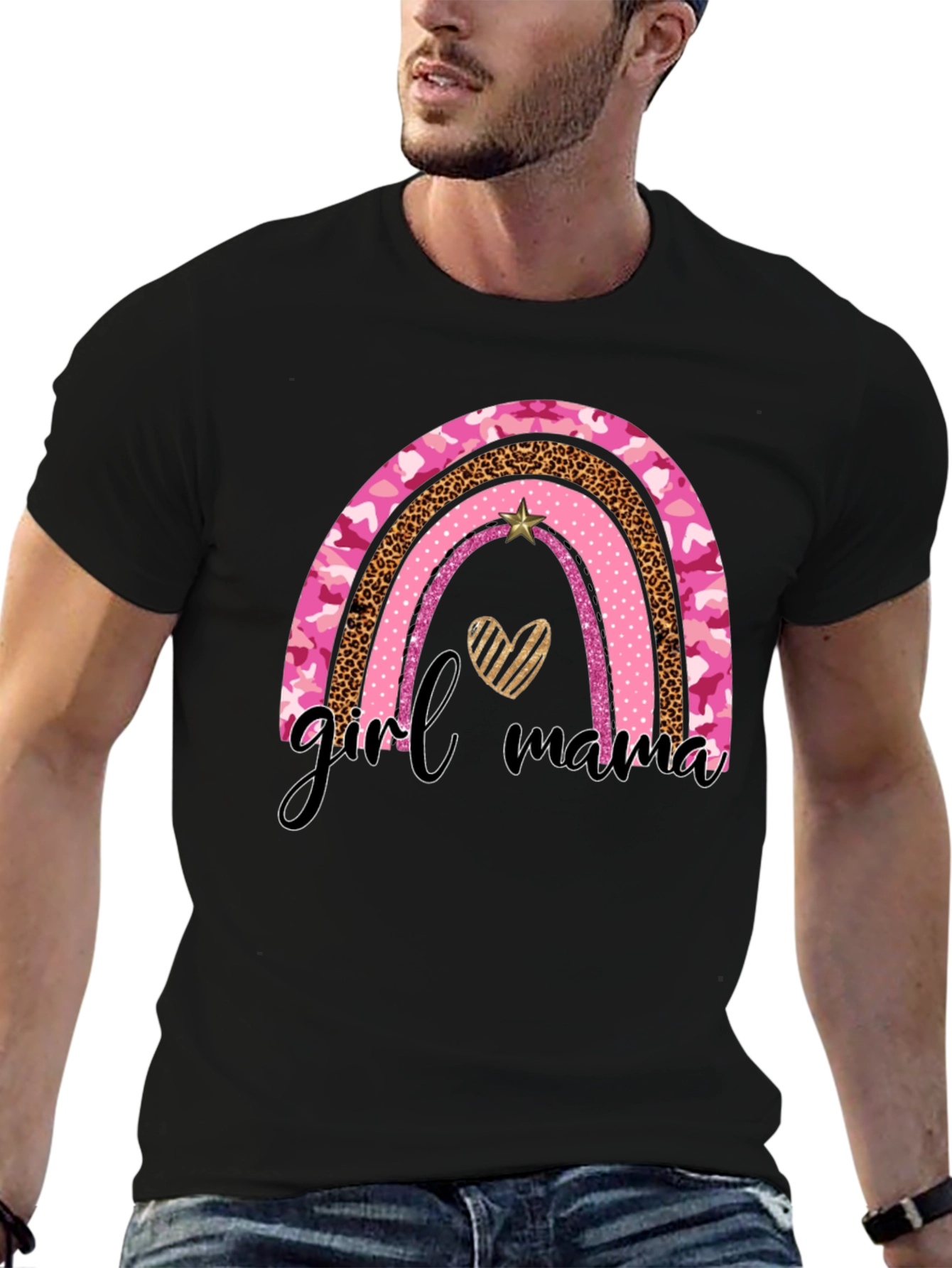 Girl Mama Rainbow Graphic Tee