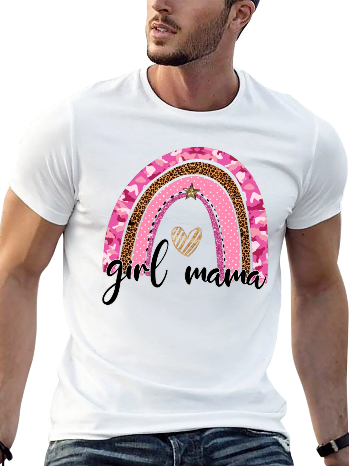 Girl Mama Rainbow Graphic Tee