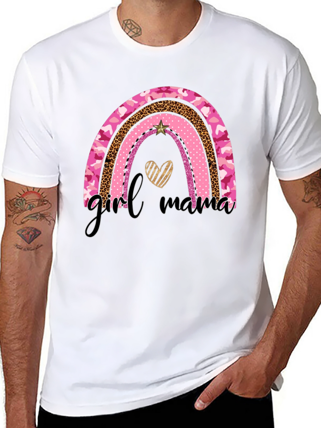 Girl Mama Rainbow Graphic Tee
