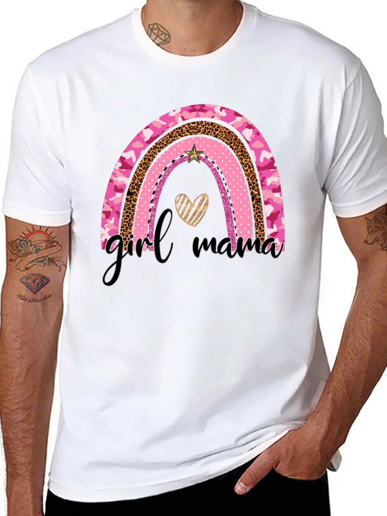 Girl Mama Rainbow Graphic Tee