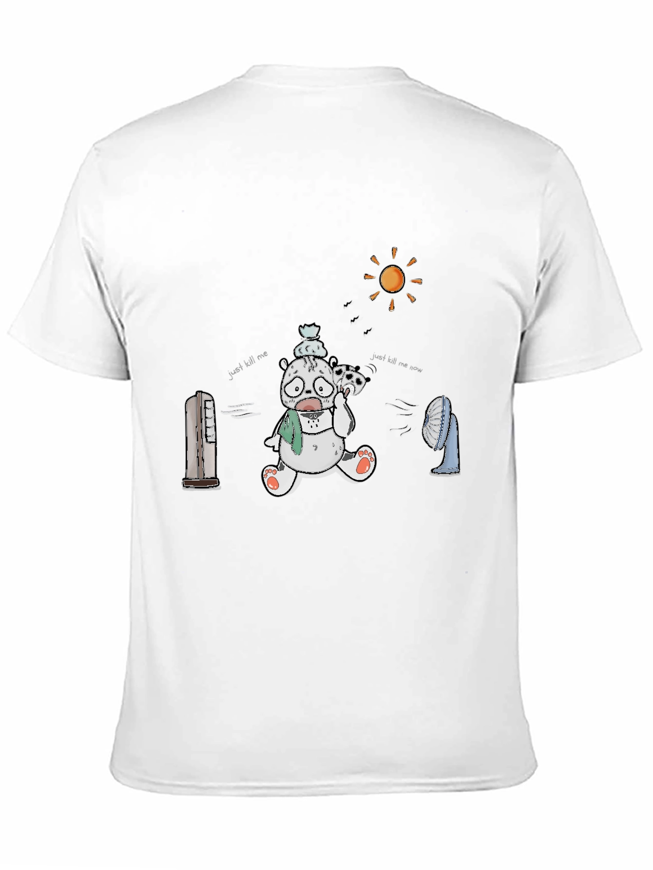 Funny Hot Bear Graphic Black T-Shirt