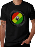 Rasta Speaker Graphic T-Shirt - Reggae Music Style