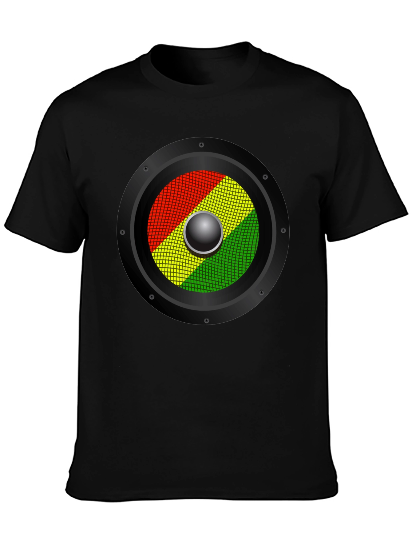 Rasta Speaker Graphic T-Shirt - Reggae Music Style