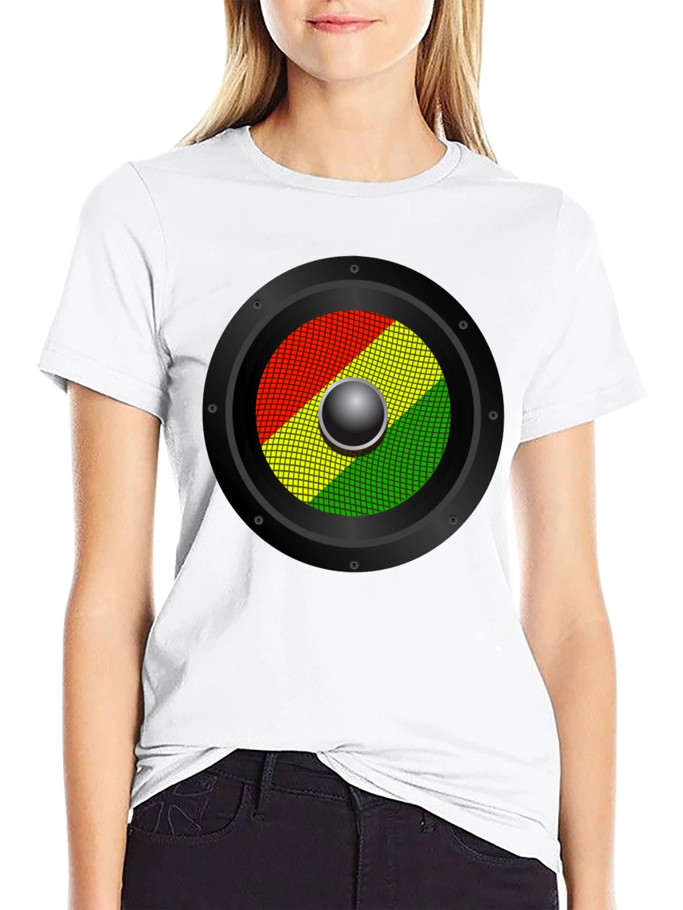 Rasta Speaker Graphic T-Shirt - Reggae Music Style