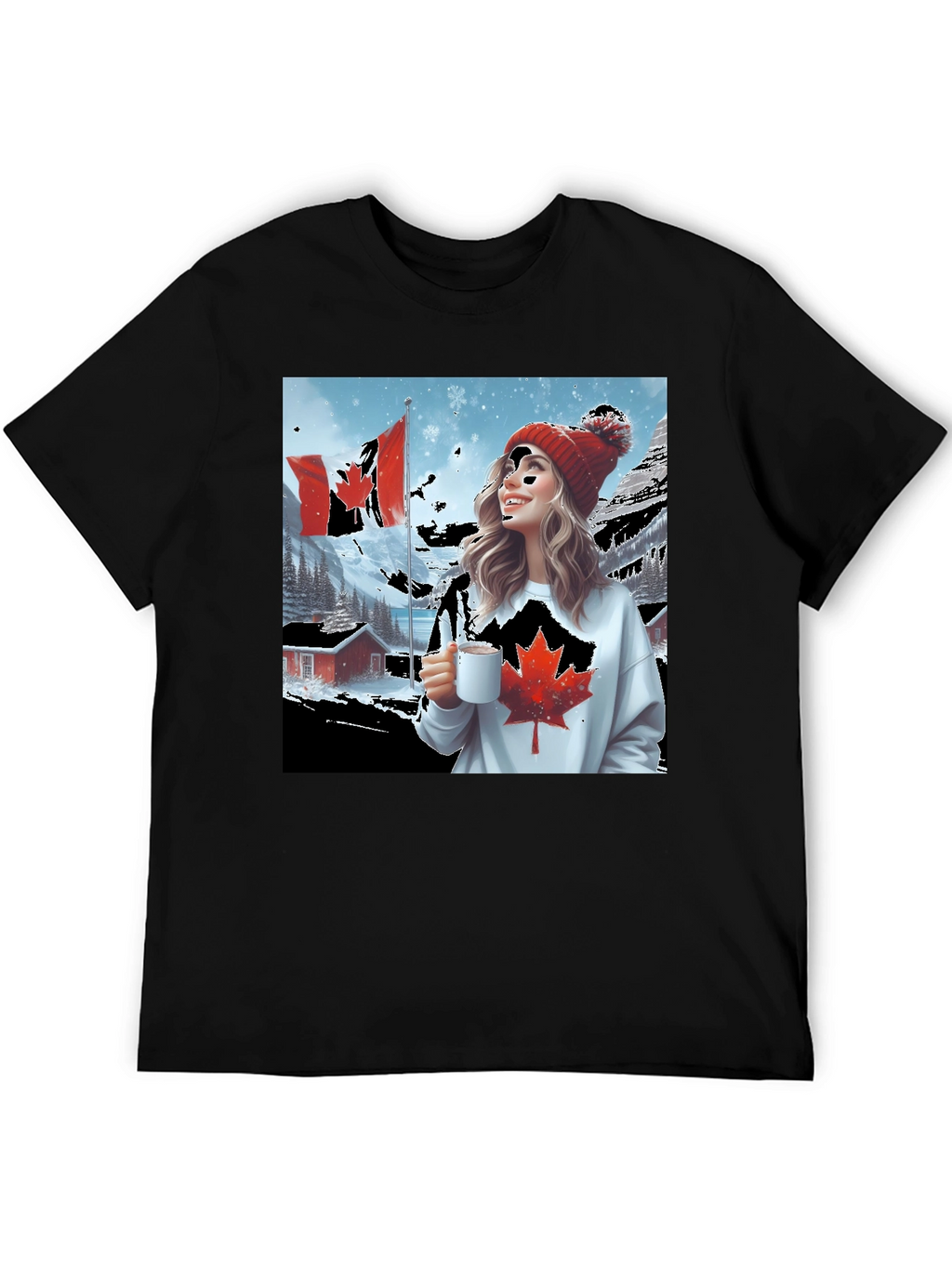 Canadian Winter Scene Graphic Tee