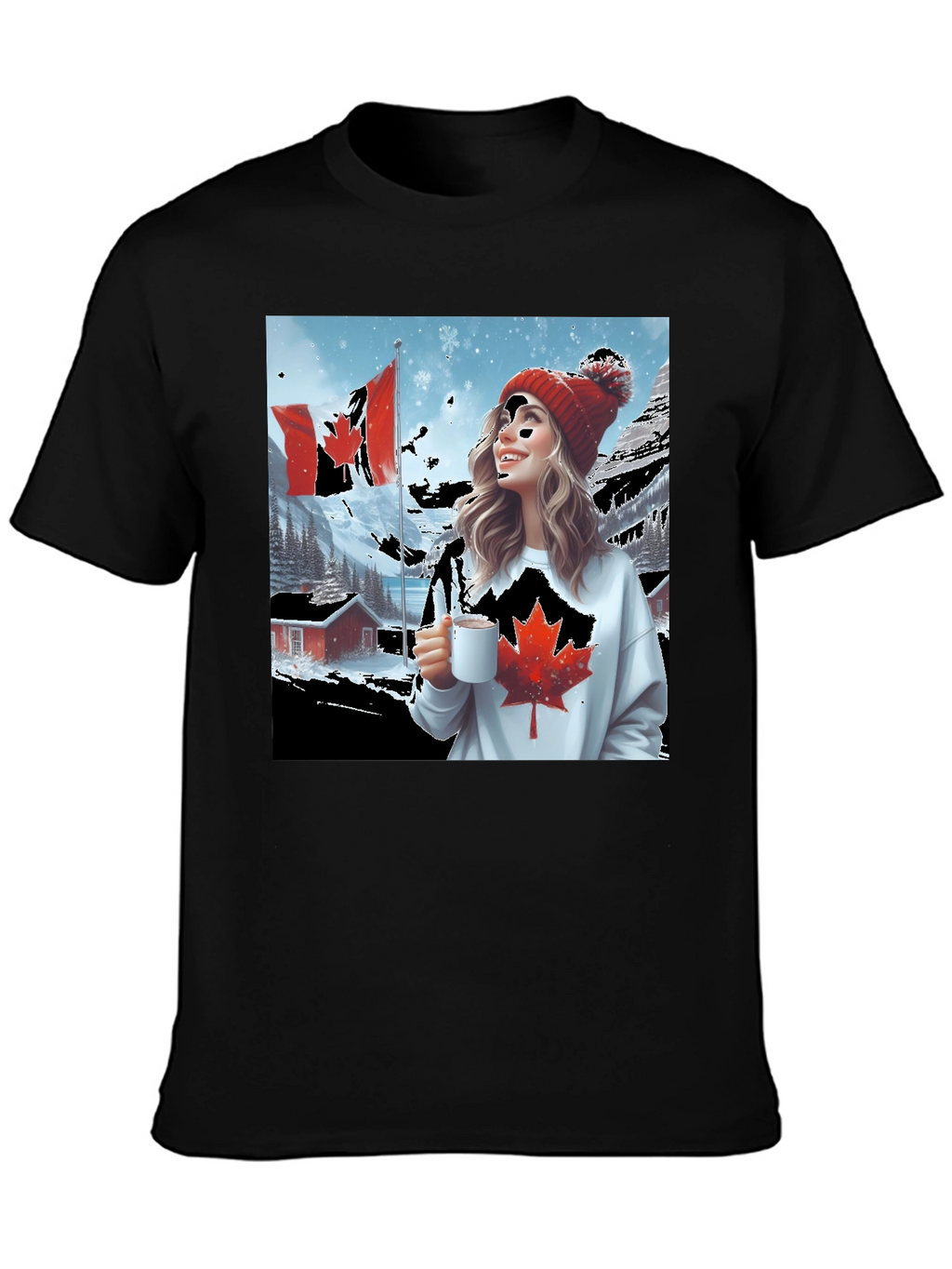 Canadian Winter Scene Graphic Tee