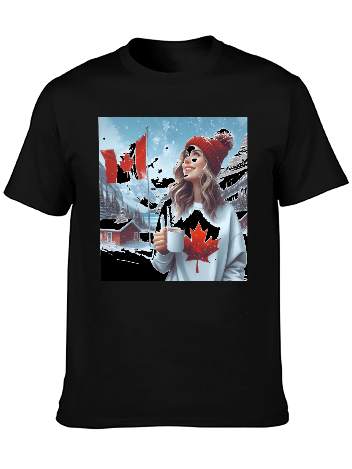 Canadian Winter Scene Graphic Tee