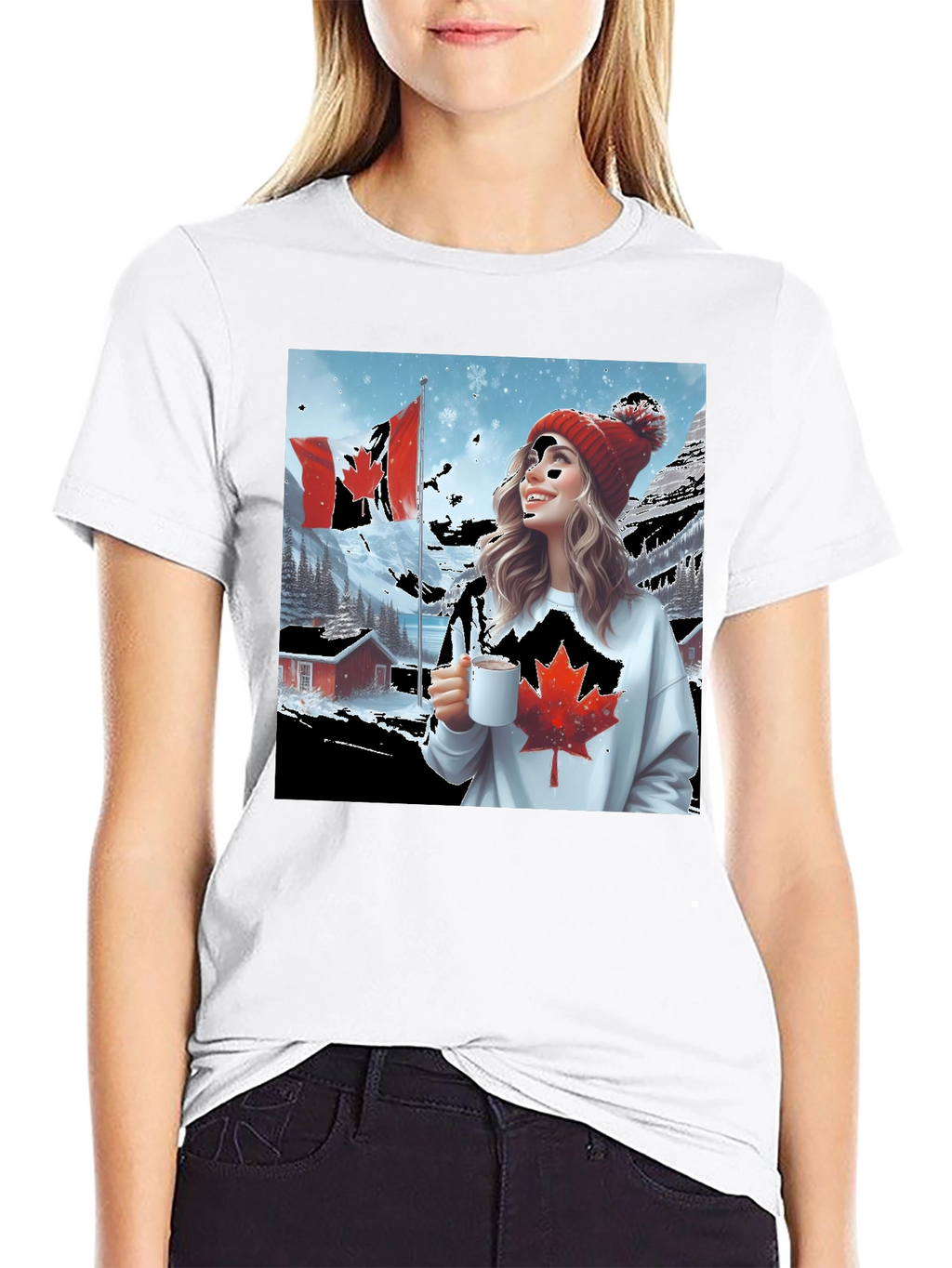 Canadian Winter Scene Graphic Tee